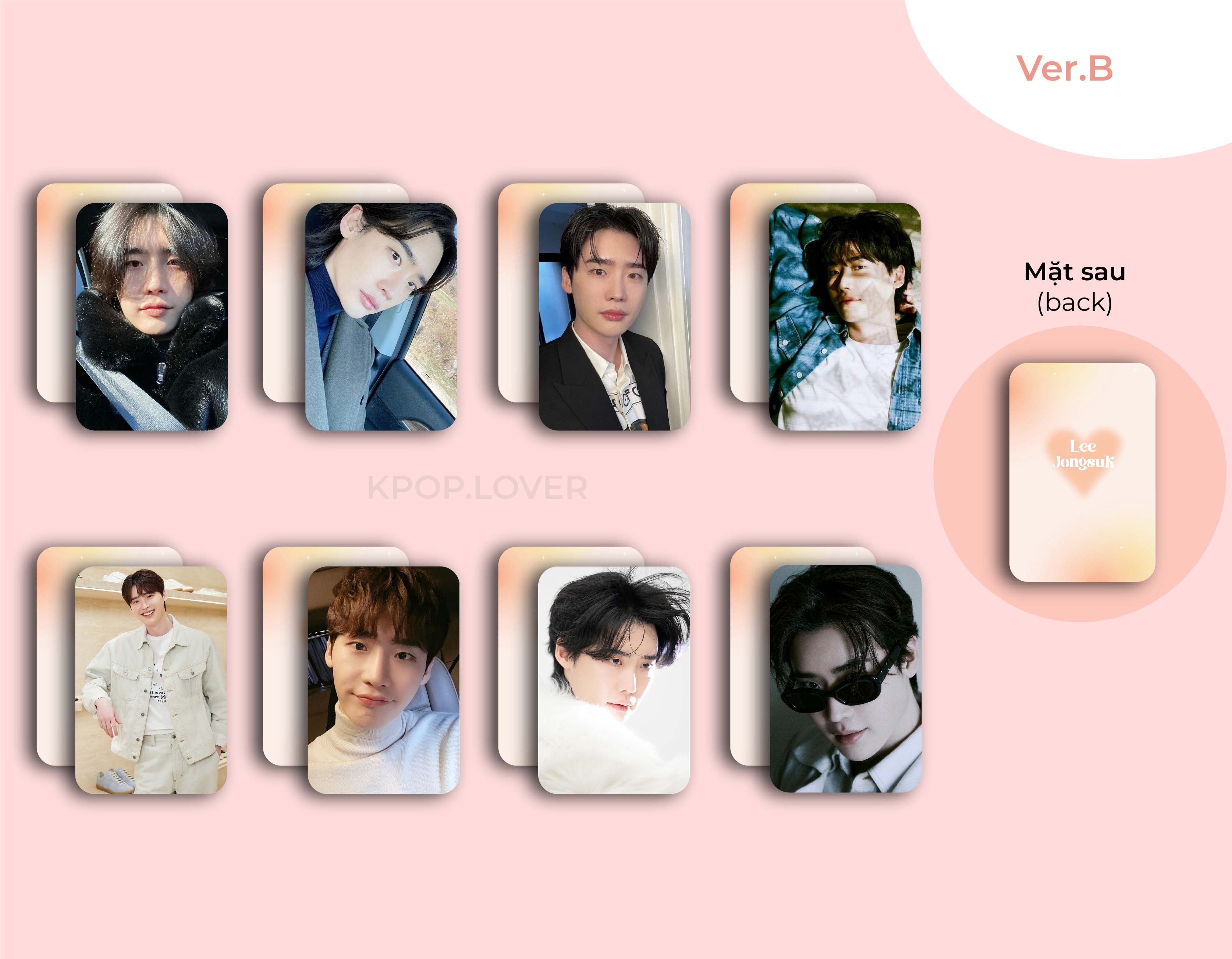 SET 8 CARD BO GÓC LEE JONG SUK