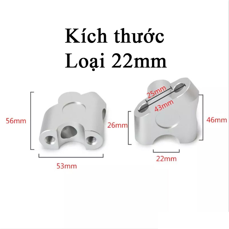 Gù Xéo Nâng Ghi Đông [ Mẫu X10 ] Gắn Xe Máy [ 1 Đôi ]