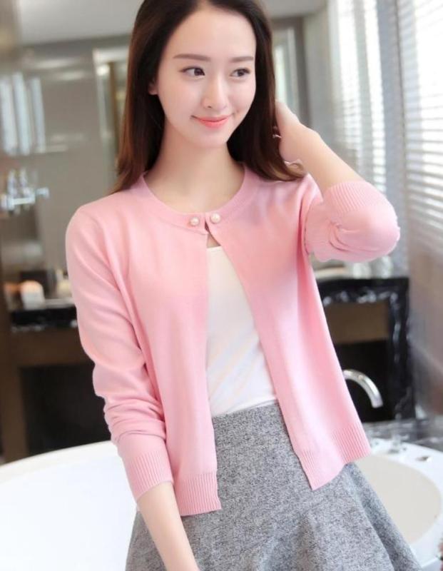 Áo Khoác Nhẹ Áo Len Cardigan Mặc Bốn Mùa ALN025 Hoa Lan
