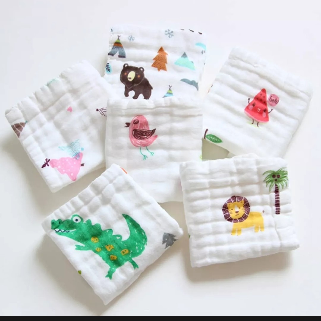 [HCM]Set 5 Khăn sữa 6 lớp kèm túi zip cao cấp