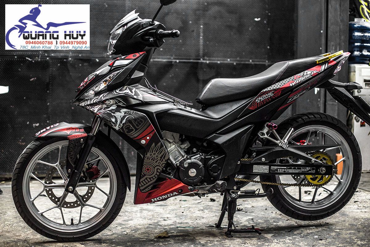 Tem trùm winner 150 đỏ đen sói,team decal winner 150 wolf