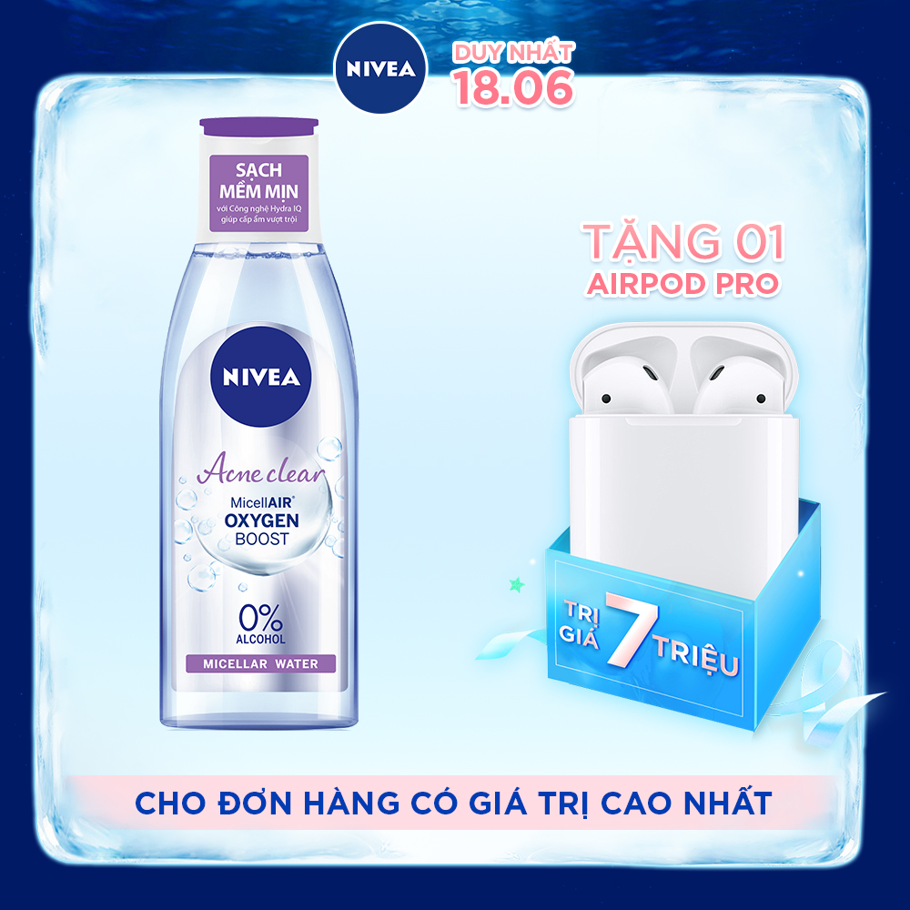 Nước Tẩy Trang Sạch Sâu Ngăn Ngừa Mụn Nivea Micellar Water 200ml|ProductId:355