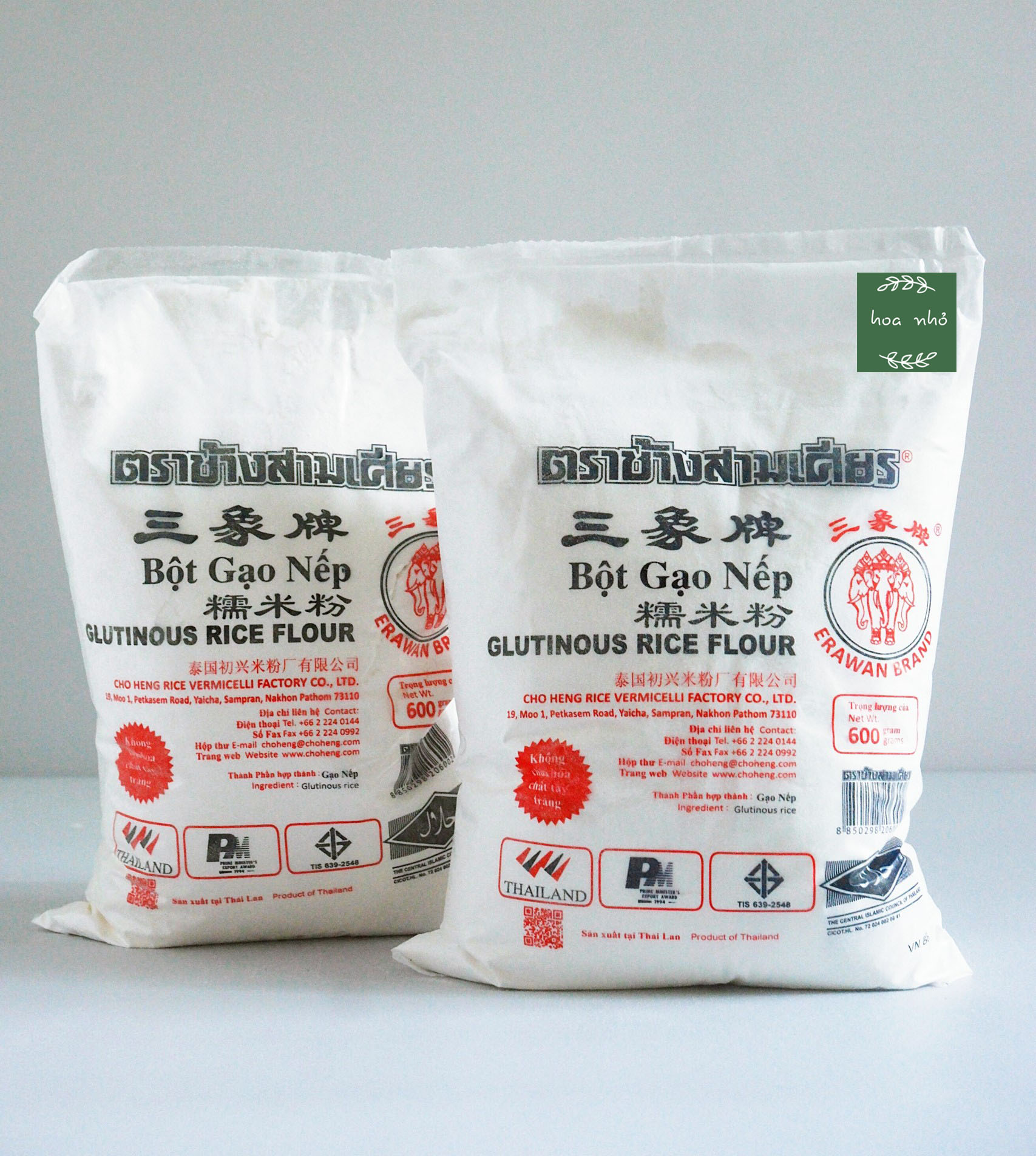 Bột gạo nếp 3 con voi Erawan Thái Lan 600gr
