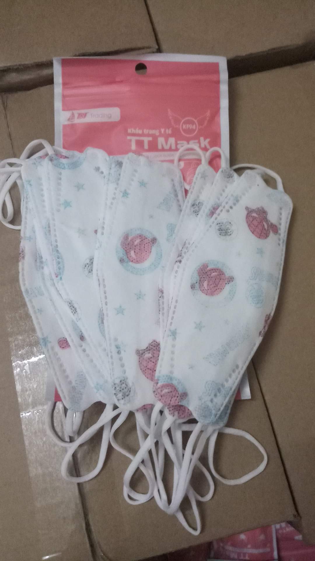 50 chiếc khẩu trang kháng khuẩn 4D KF94 bé trai