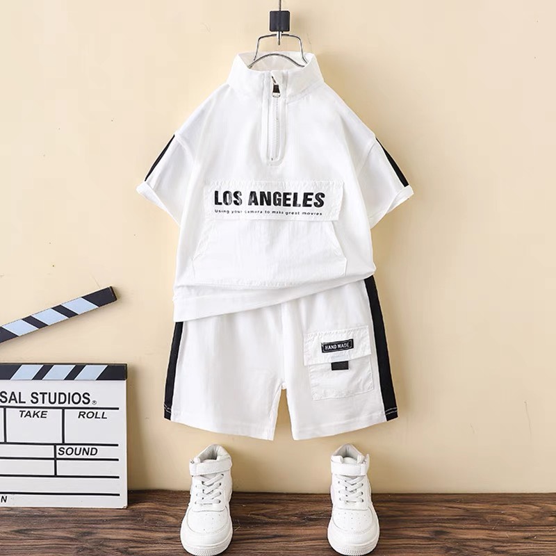 Set bé trai LA phong cách Hàn Quốc / Bộ thun bé trai