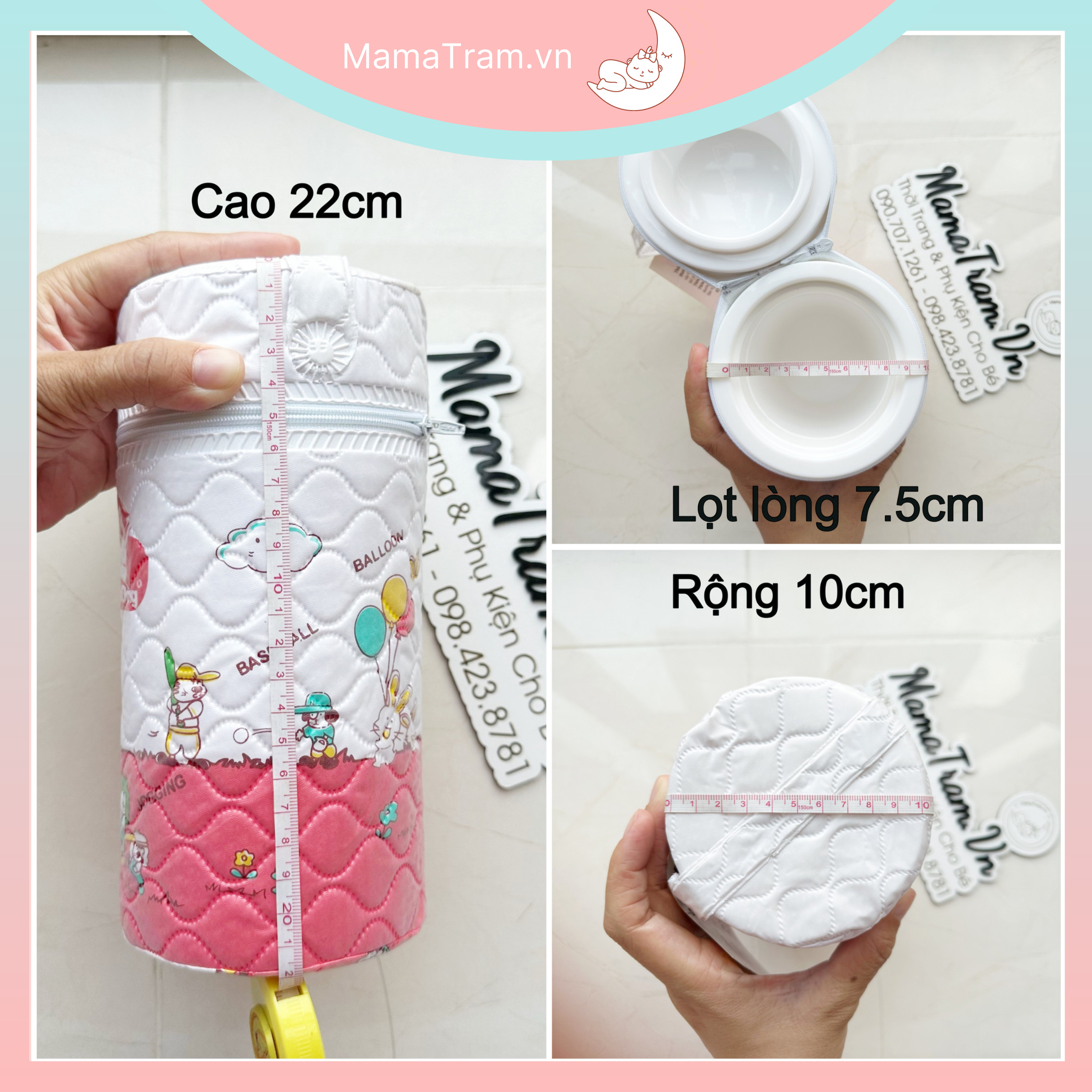 Bình ủ sữa cổ rộng 350ml - túi ủ giữ ấm sữa dung tích lớn, ủ được nhiều loại bình sữa
