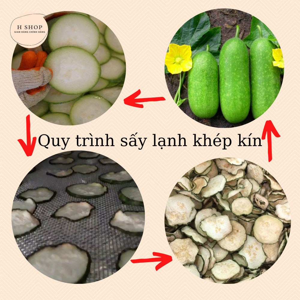 Trà bí đao thái lát sấy lạnh gói 100g