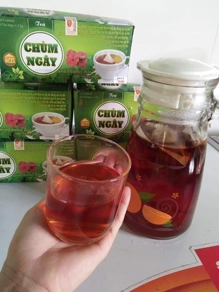 Trà chùm ngây xạ đen, linh chi