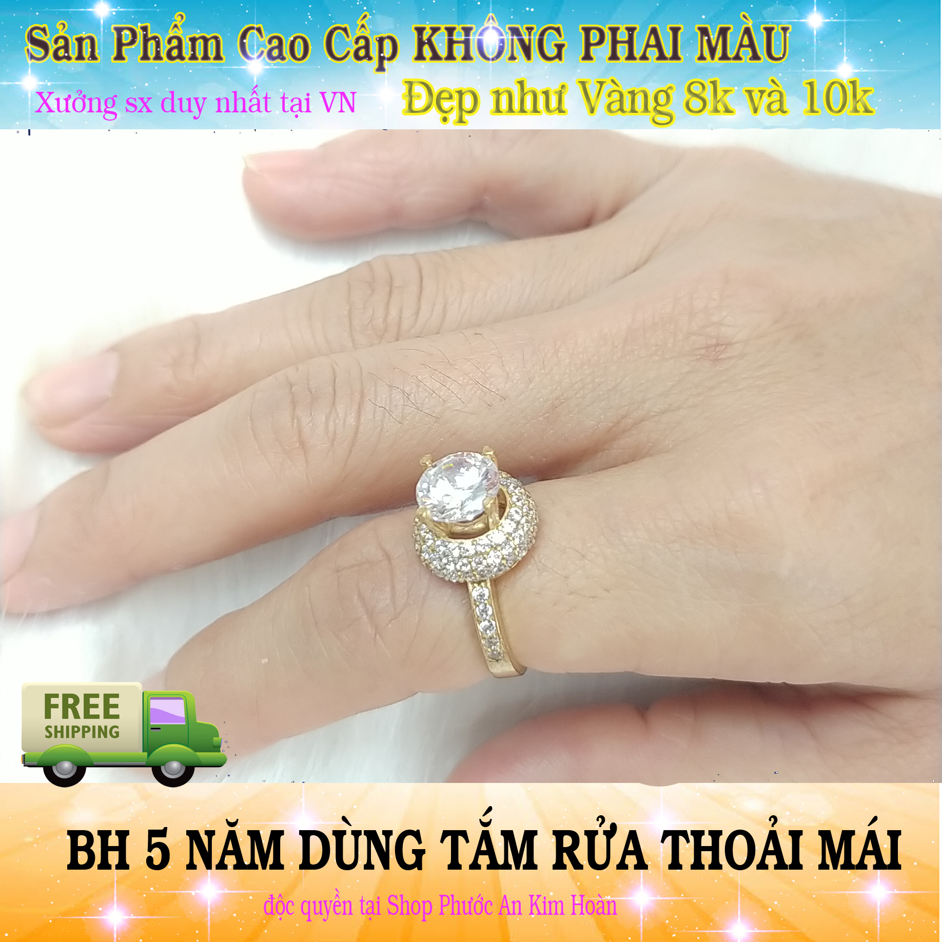 Permanent ring Women's premium non-fading engagement ring-5 year warranty
