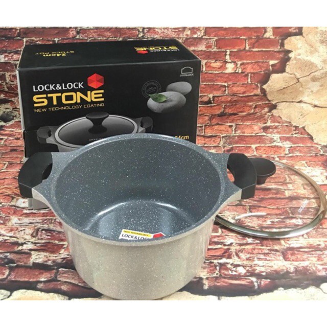Nồi Đá Cao Cấp Lock&Lock Stone 24Cm Lca6244D