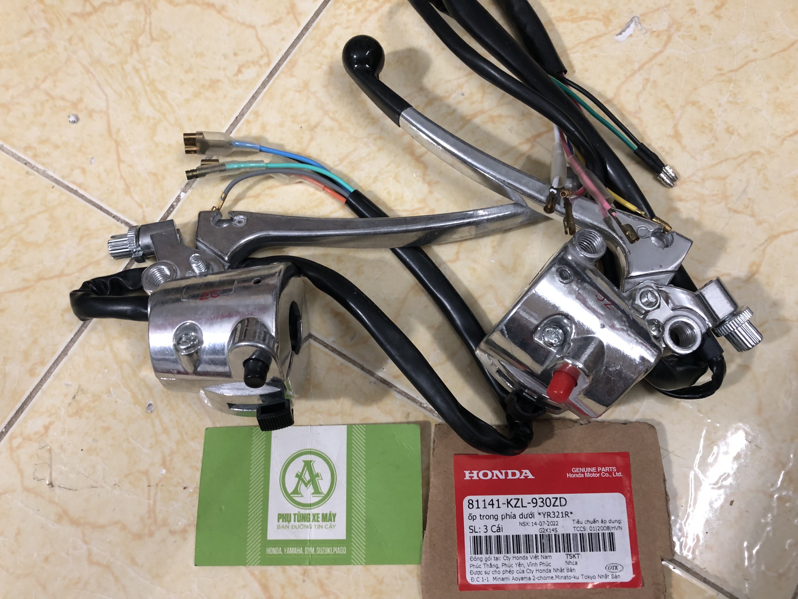 Bộ cùm công tắc xe 67 có đề / không đề