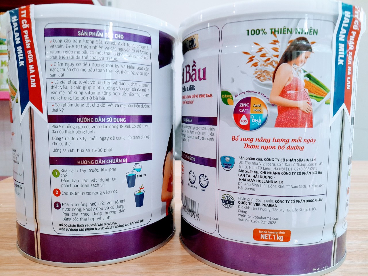 Ngũ cốc bà bầu halanmilk 1000g date T7/2024