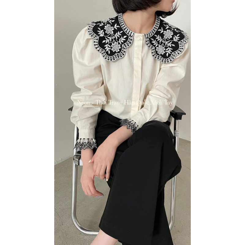 Cổ thêu hàn quốc!
