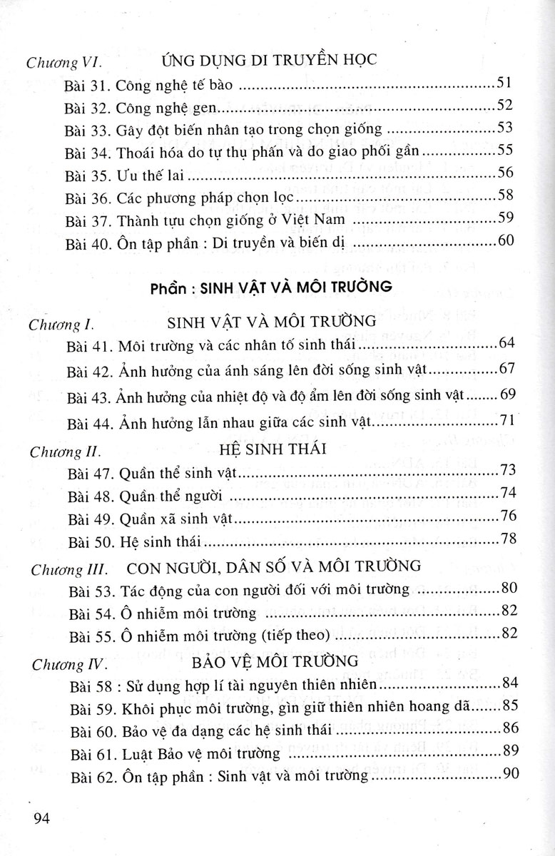 Giải Bài Tập Sinh Học Lớp 9