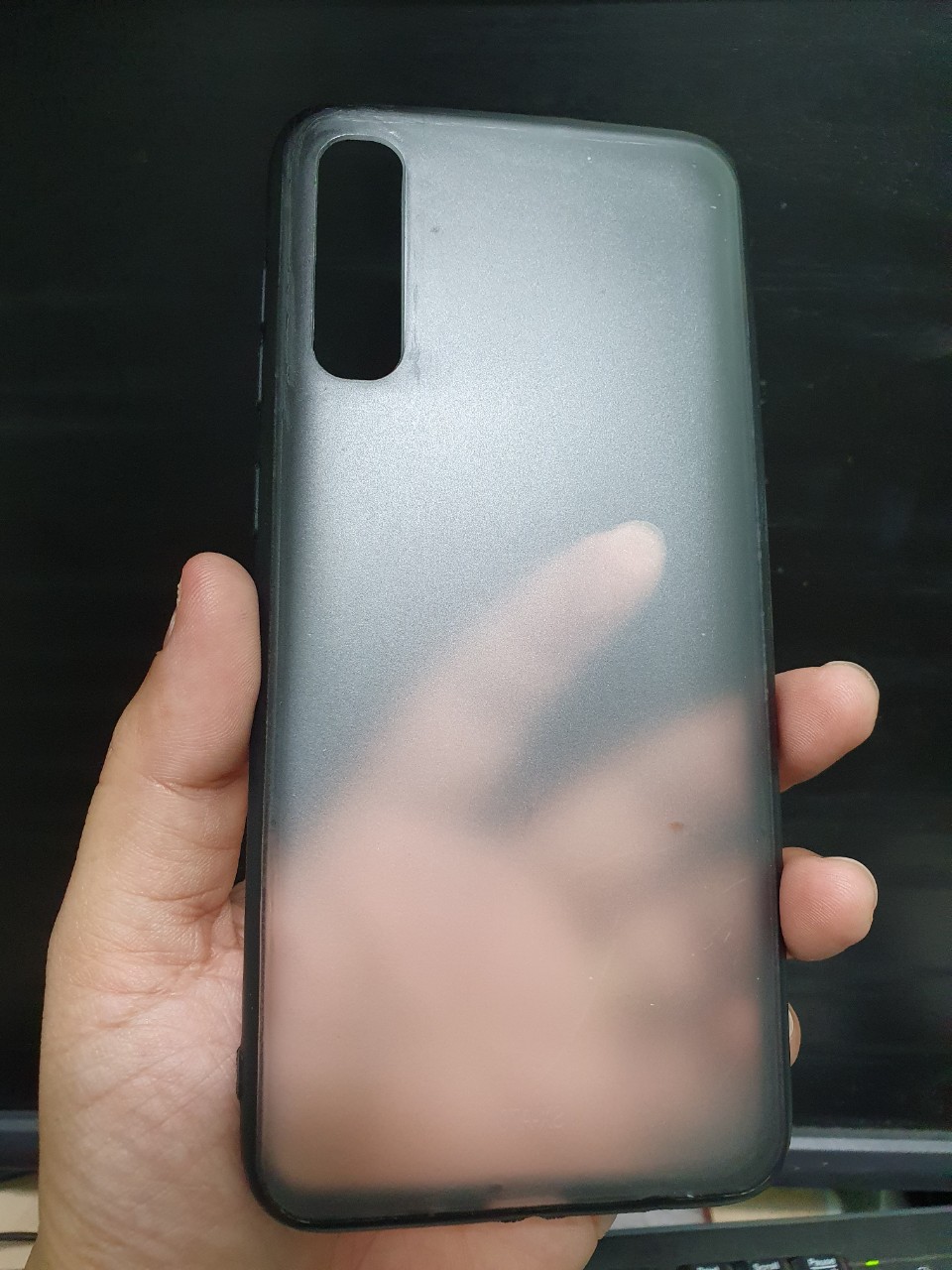 Ốp lưng samsung A70 - a70s trong nhám viền dẻo đen
