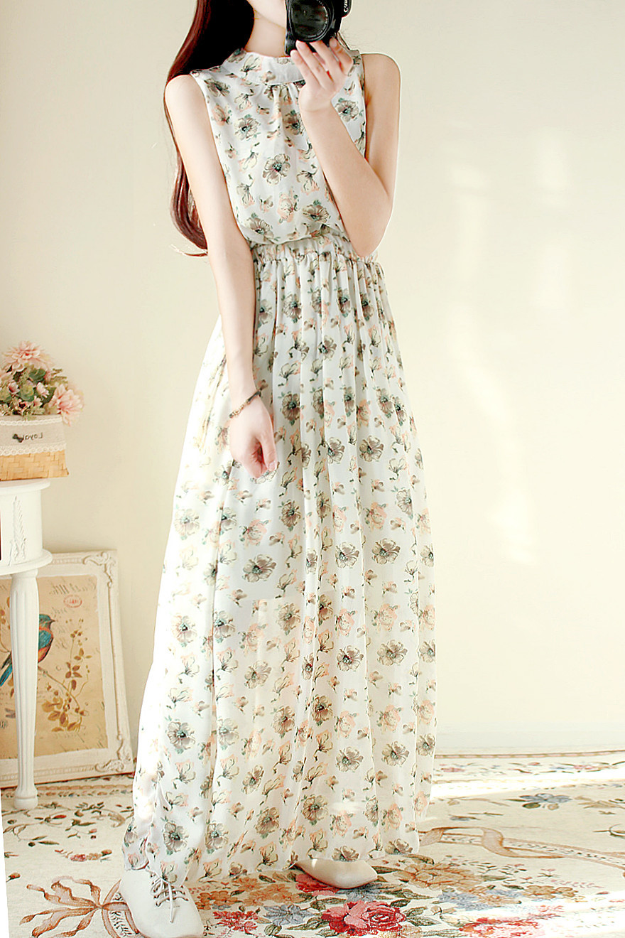 Đầm voan retro duyên dáng