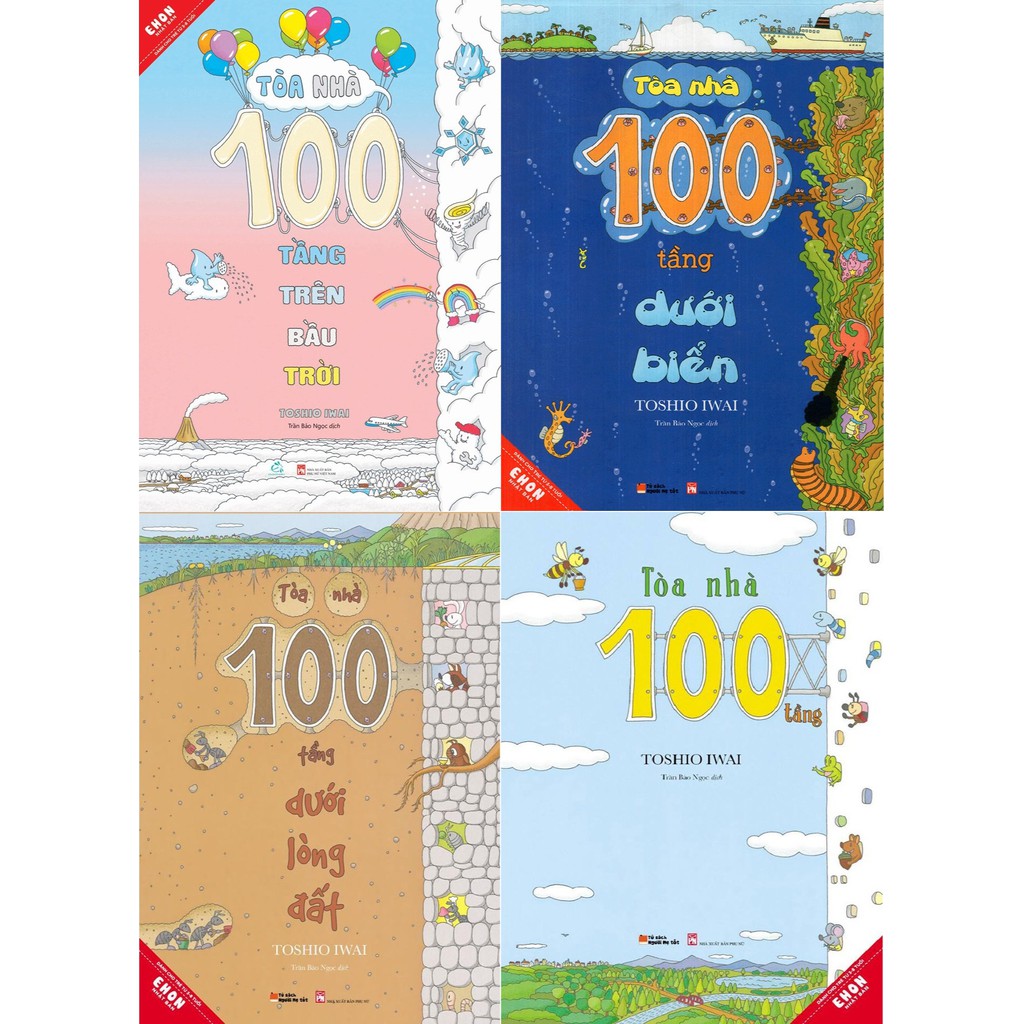 Sách - combo toà nhà 100 tầng trọn bộ 4 cuốn - toshio iwai