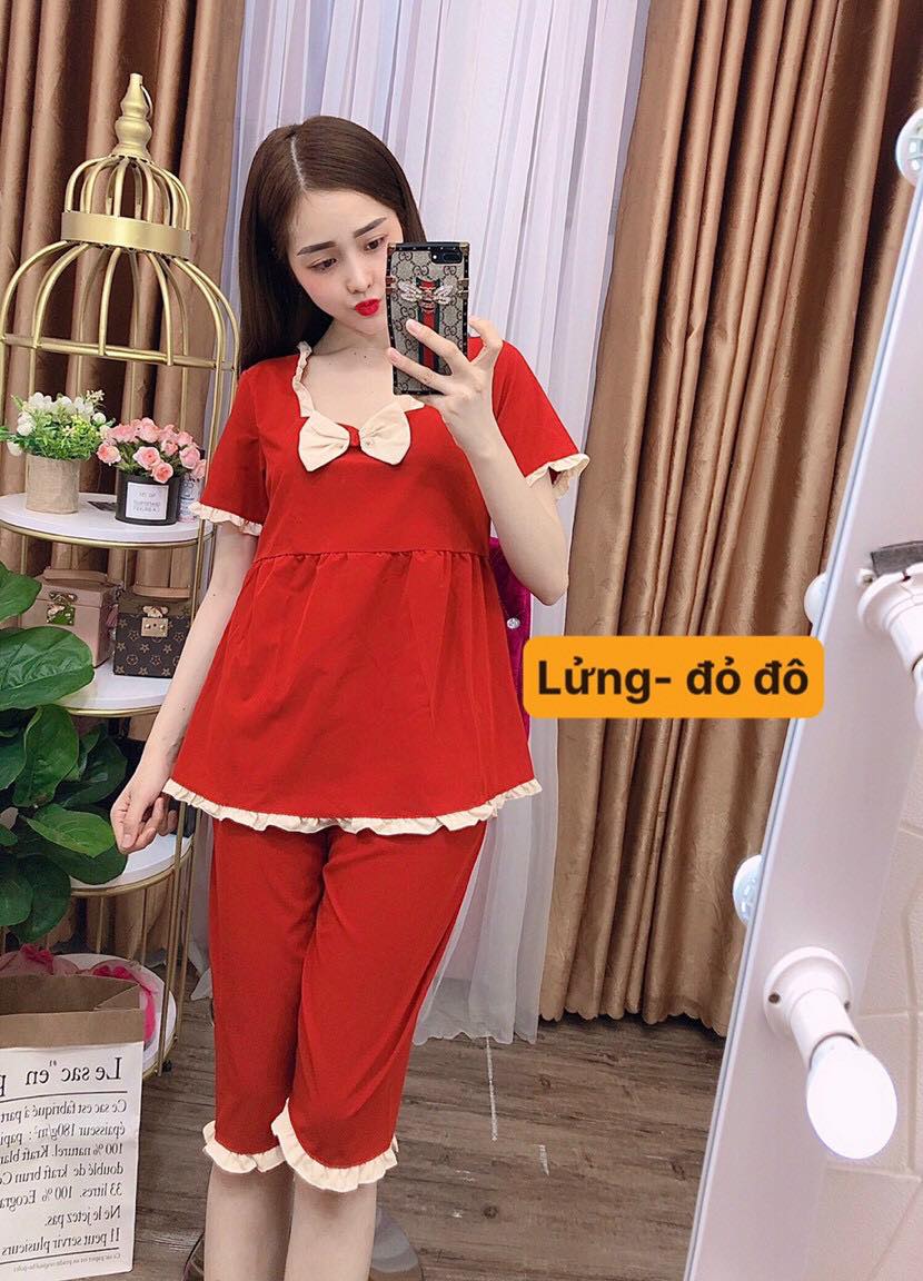 Set bộ thời trang lửng phối viền bèo siêu dễ thương