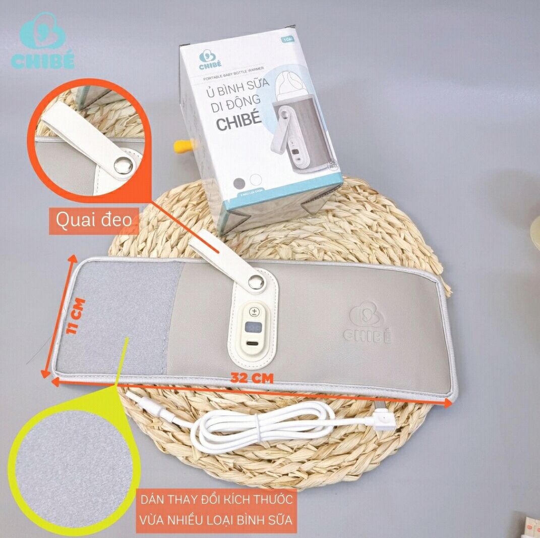 Ủ bình sữa di động ChiBé 5 cấp độ tiện lợi.