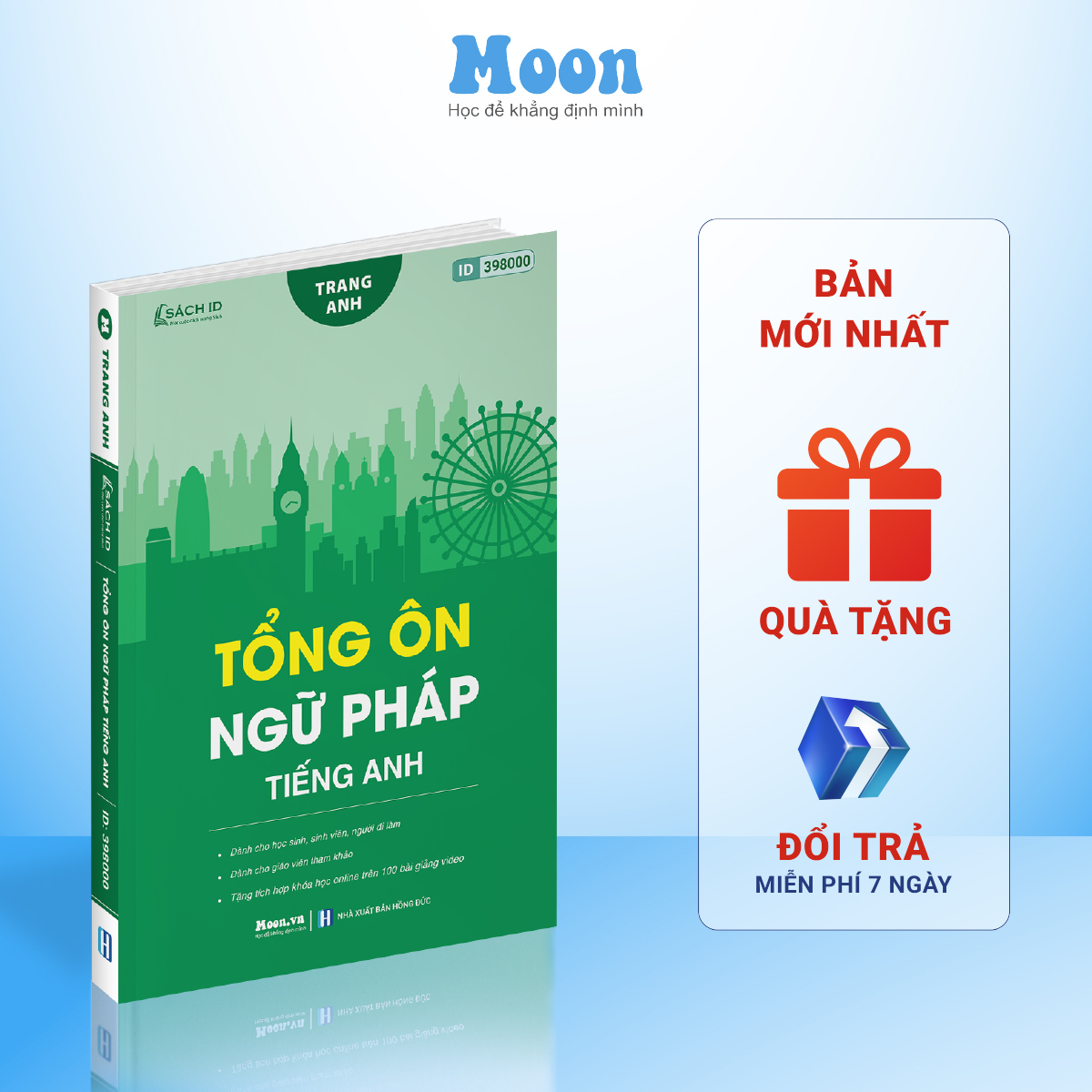 Sách - Tổng ôn ngữ pháp tiếng anh | Moonbook