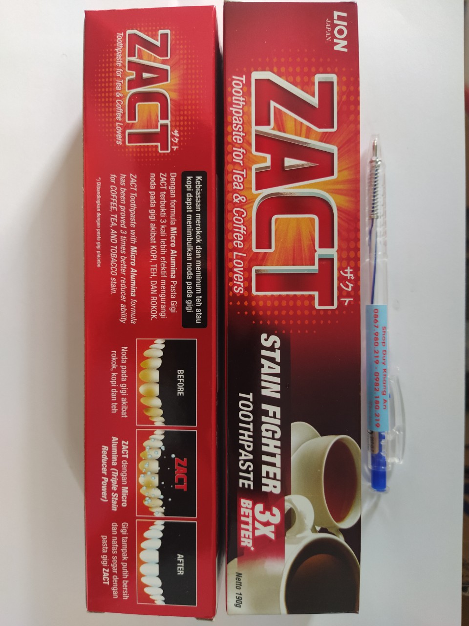 [HCM]Kem Đánh Răng ZACT 190g ( LION Nhật Bản - Hàng nhập khẩu)
