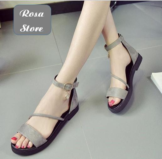 [HCM]Giày sandal chéo 1 dây Rosa SD-0139
