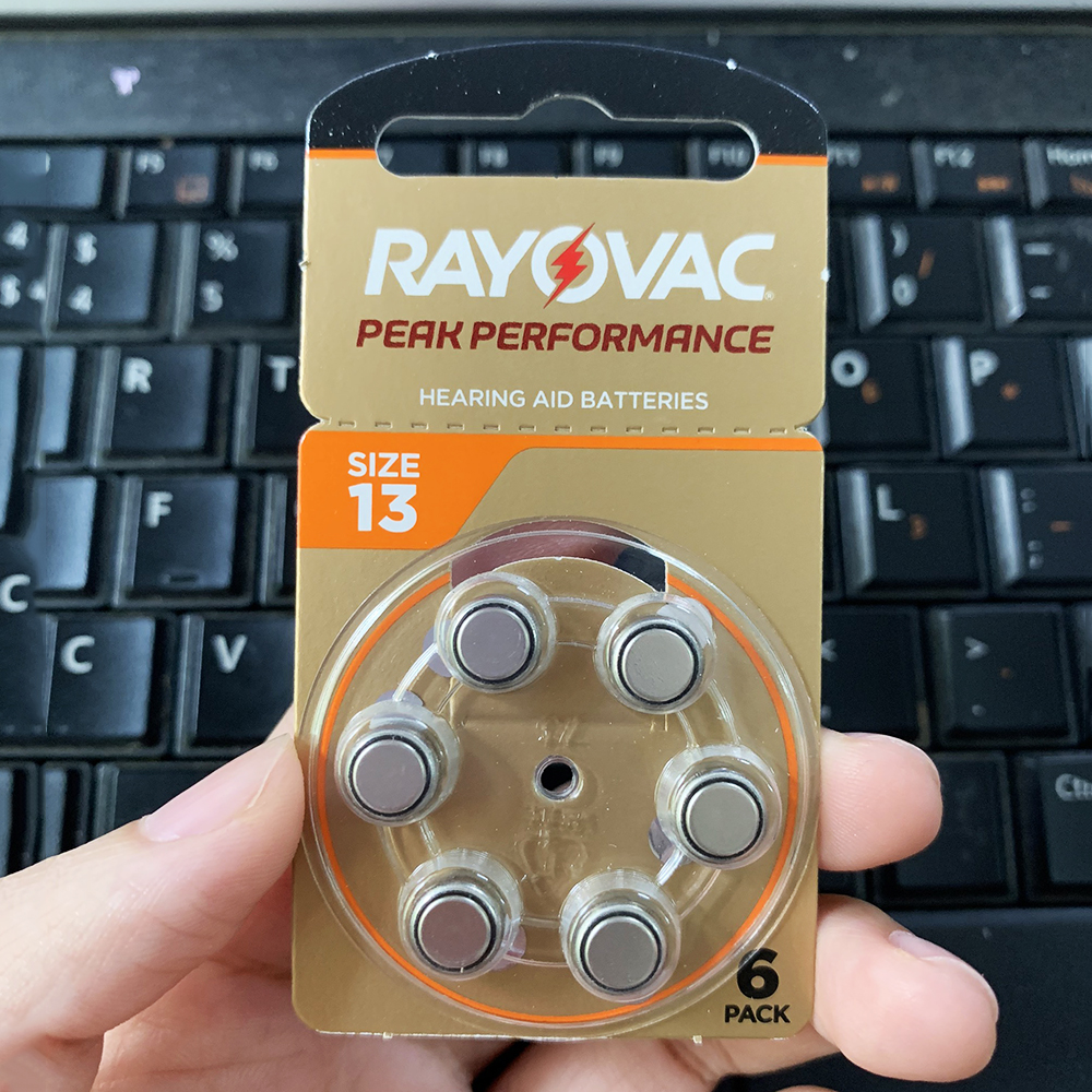10 vỉ Pin máy trợ thính Rayovac PR48, Pin AG5, pin A13 ( vỉ 6 viên )