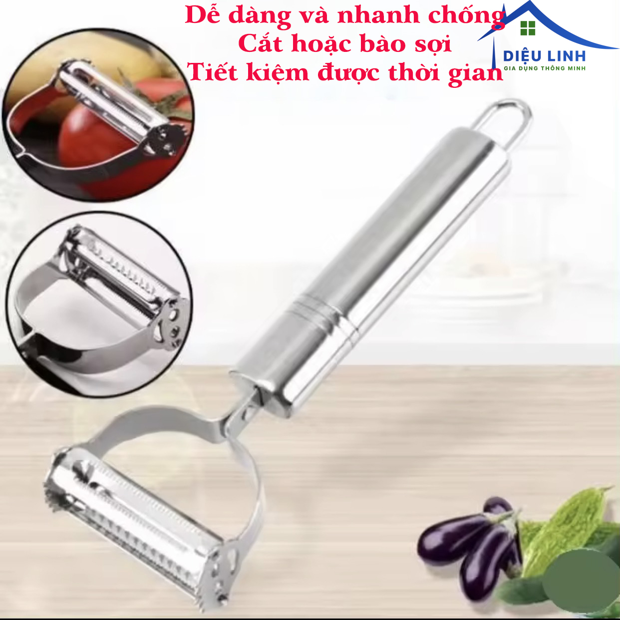 Dao bào rau củ Set 3 dụng cụ bào rau củ quả đa năng tiện lợi dieulinhshop