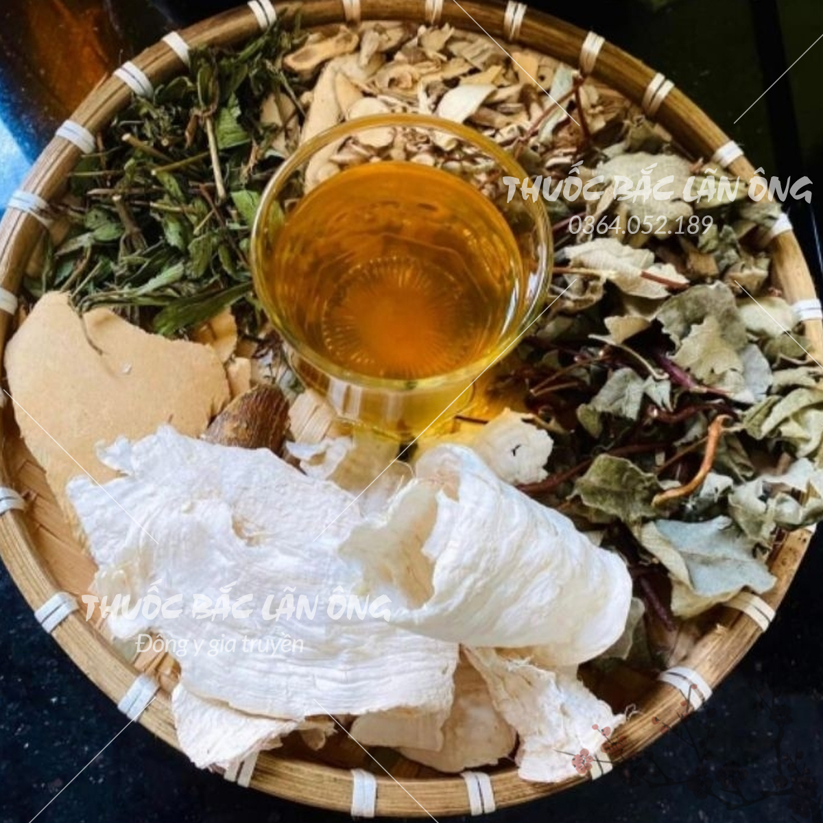 Set trà thảo mộc sâm tố nữ mix (Củ sâm, nam dương sâm, diệp hà thủ ô, cúc mật) - Lãn Ông