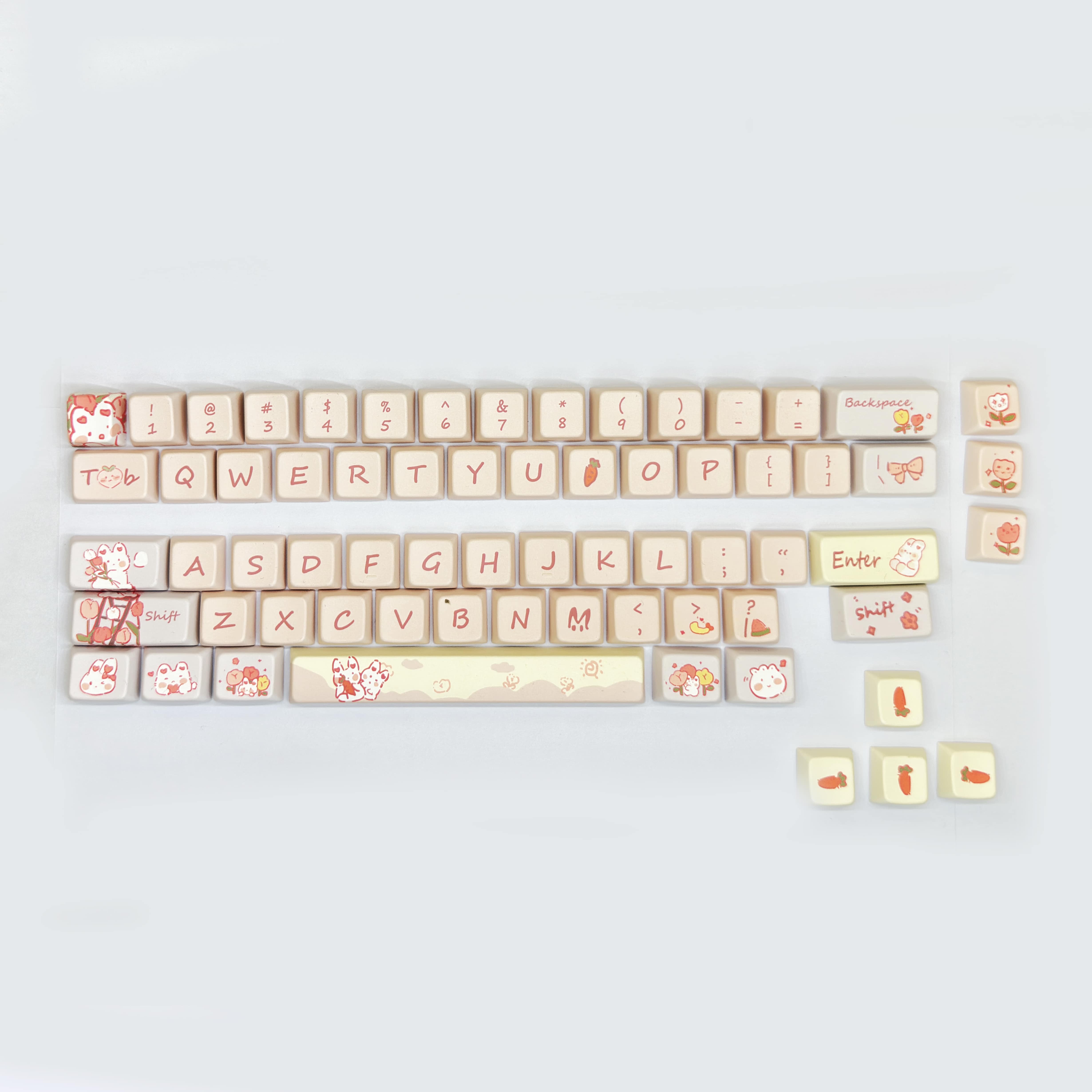 Bộ nút bàn phím cơ | Keycap MDA LMK67 - Meow meow | PBT Dyesub