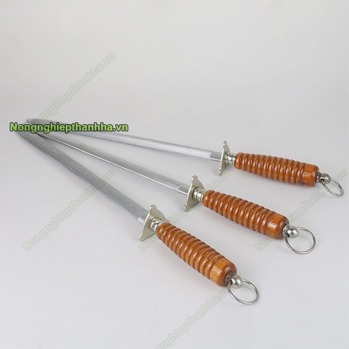 Cây mài dao kéo cán gỗ sắc bén