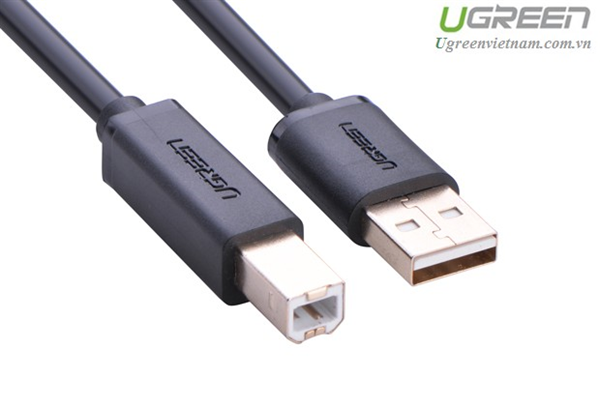Cáp USB 2.0 máy in 3m Ugreen 10351 đầu cáp mạ vàng