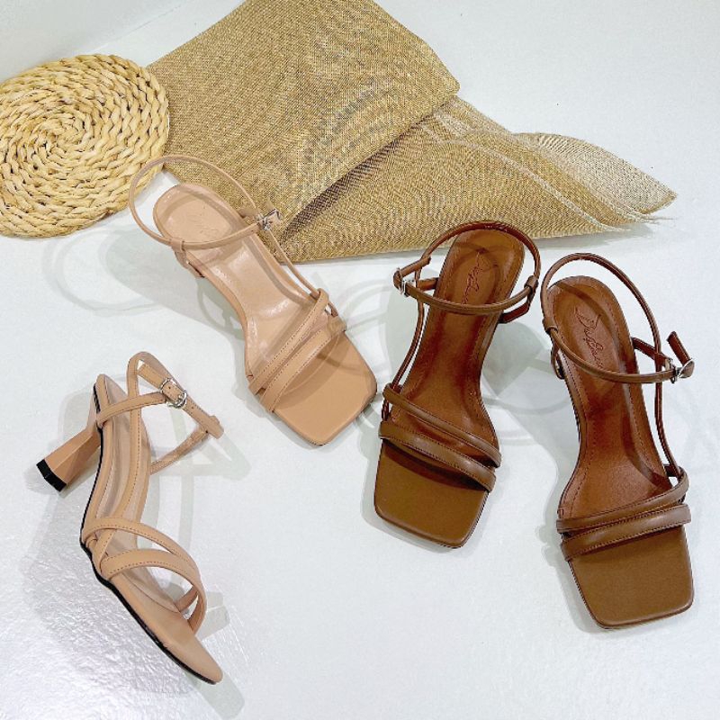 Sandal cao 7cm gót loe bigsize size từ 32 đến size 45