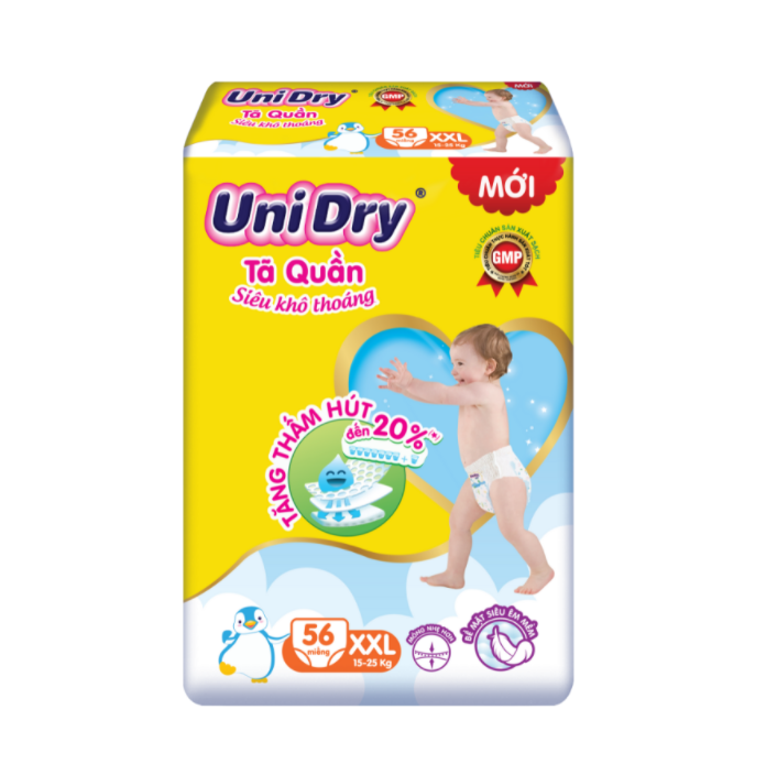 Combo 2 gói Tã quần Unidry size XXL54 (Mẫu mới-cân nặng 15-25kg)