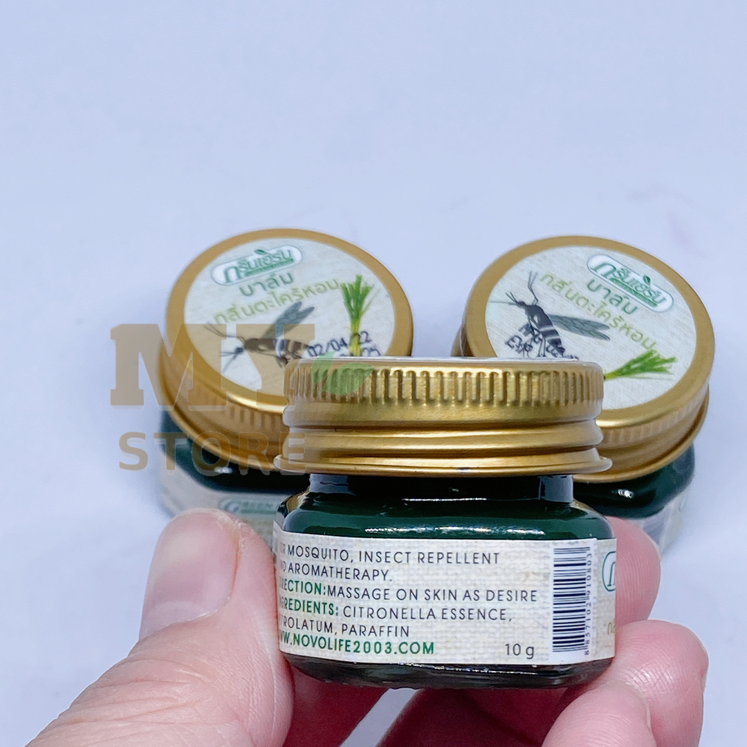 (Chính Hãng) Dầu Cù Là Đuổi Muỗi Green Herb( nắp thiếc) Thái Lan 10g
