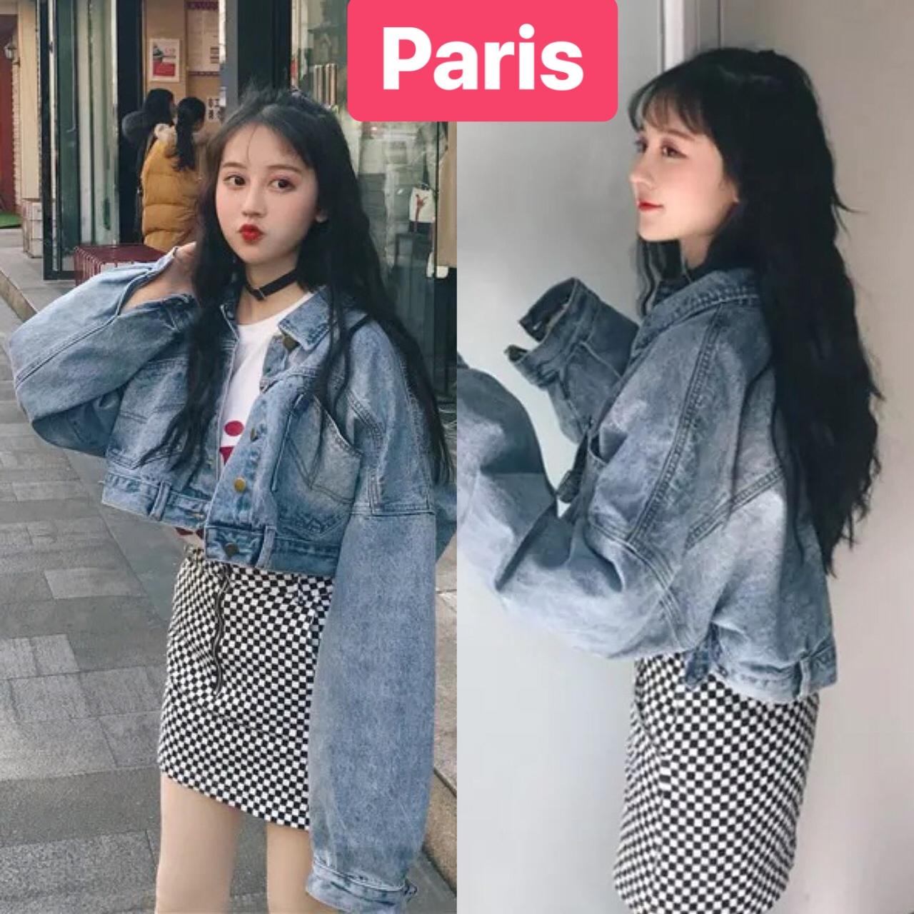 ÁO KHOÁC JEAN NỮ CHẤT BÒ 3 NÚT SAU LƯNG CỰC HOT TREND CAO CẤP - PARIS FASHION