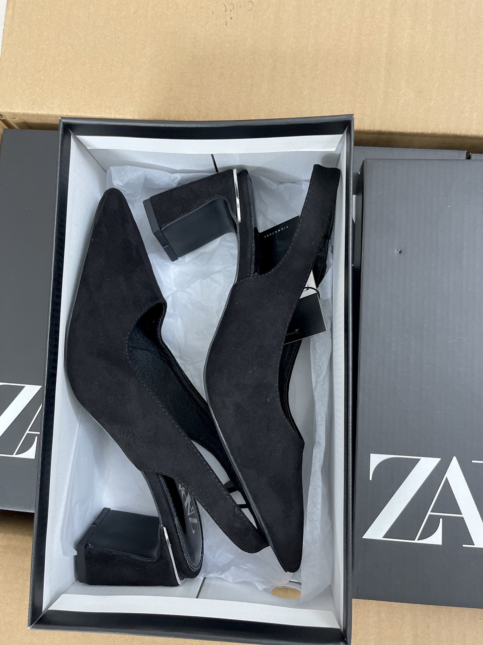 [VNXK] Giày cao gót slingback Zara xuất dư - AG03