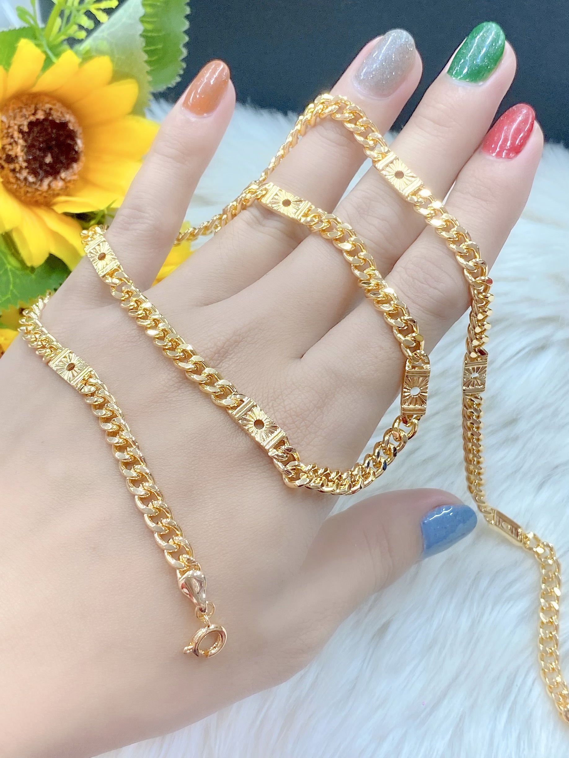 Dây chuyền nam mạ vàng 18k cao cấp uha - hàng mới về dc54
