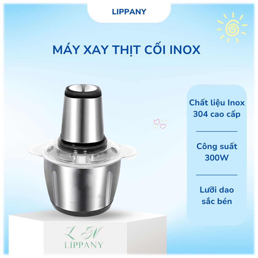 Máy Xay Thịt Cối INOX 304 ,Nhiều Chế Độ Xay, Chống Vỡ Bền Bỉ