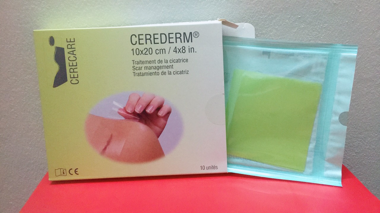 Miếng dán sẹo Cerederm phẫu thuật sau hút mỡ 10*20cm
