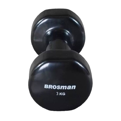 Tạ tay 3kg Brosman nhập khẩu (Bộ 2 cái tạ sắt 3kg màu đen)