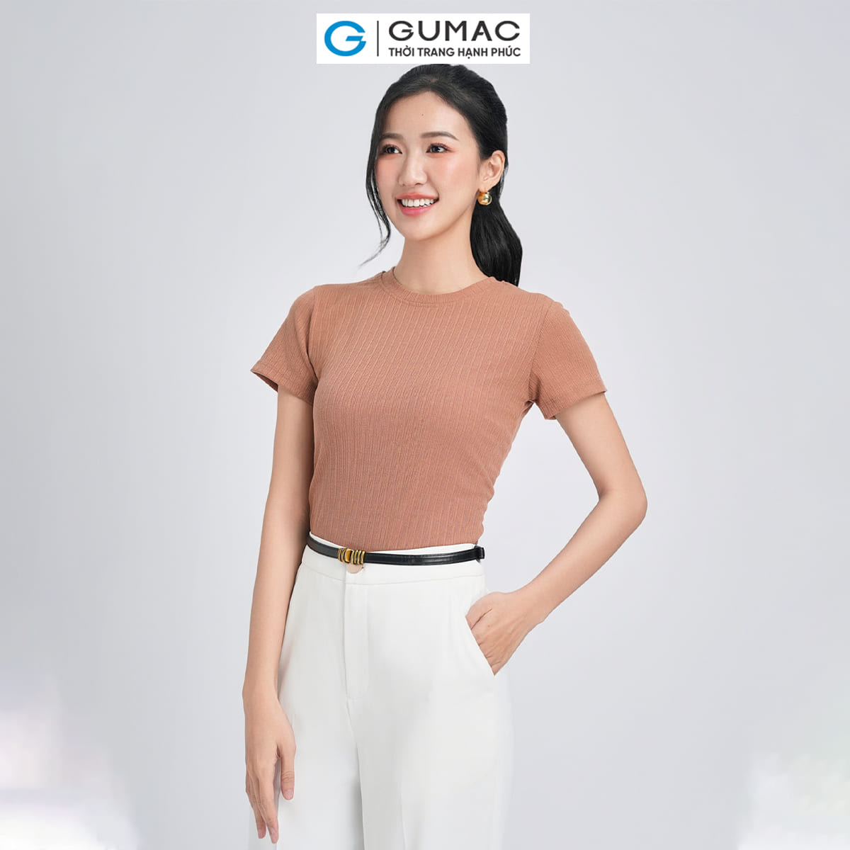 Áo thun kiểu dáng ôm thời trang gumac late0502