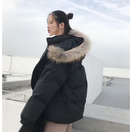 áo phao nữ cao cấp, áo khoác phao mũ lông