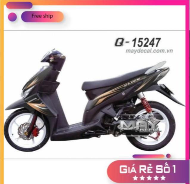 Tem rời xe Click 110 dán xe đen