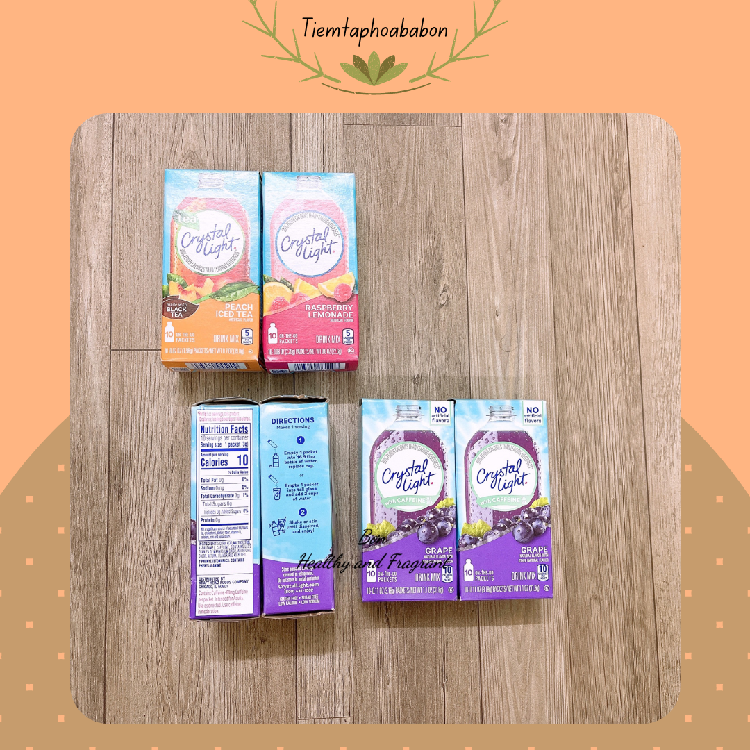 🍑 Crystal Light 🍑 Bột Pha Nước Trái Cây Crystal Light Gói Nhỏ 🍑 1 gói 🍑