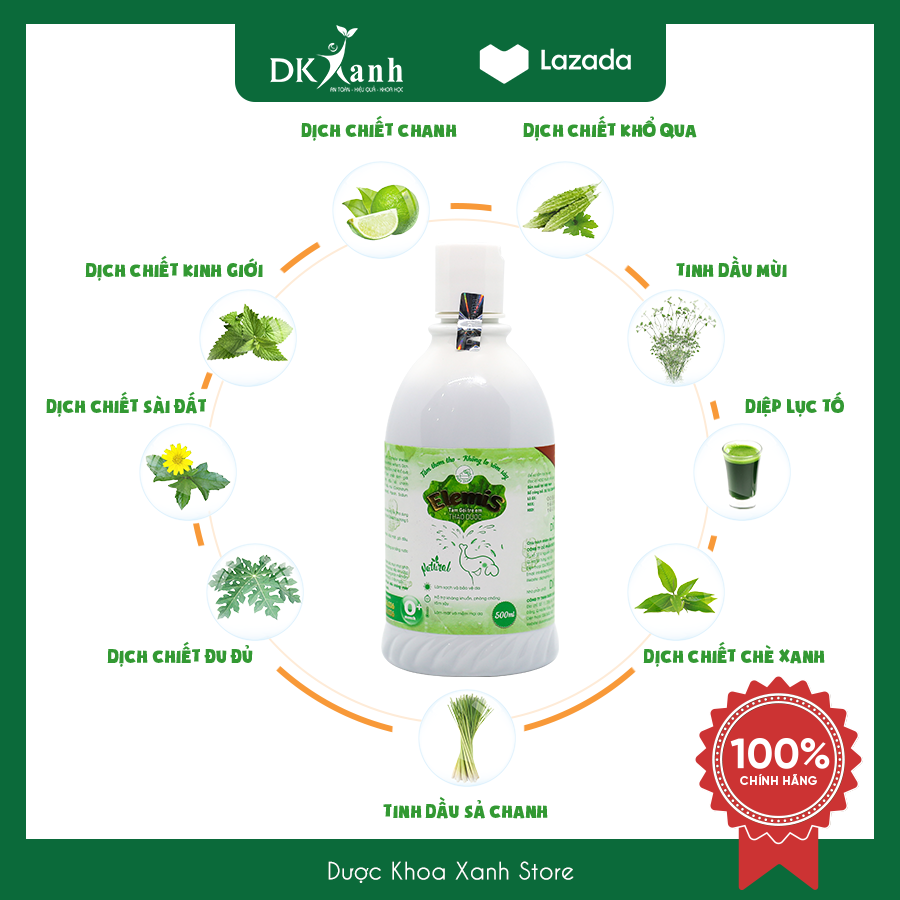 Combo 2 nước tắm bé Elemis 500ml