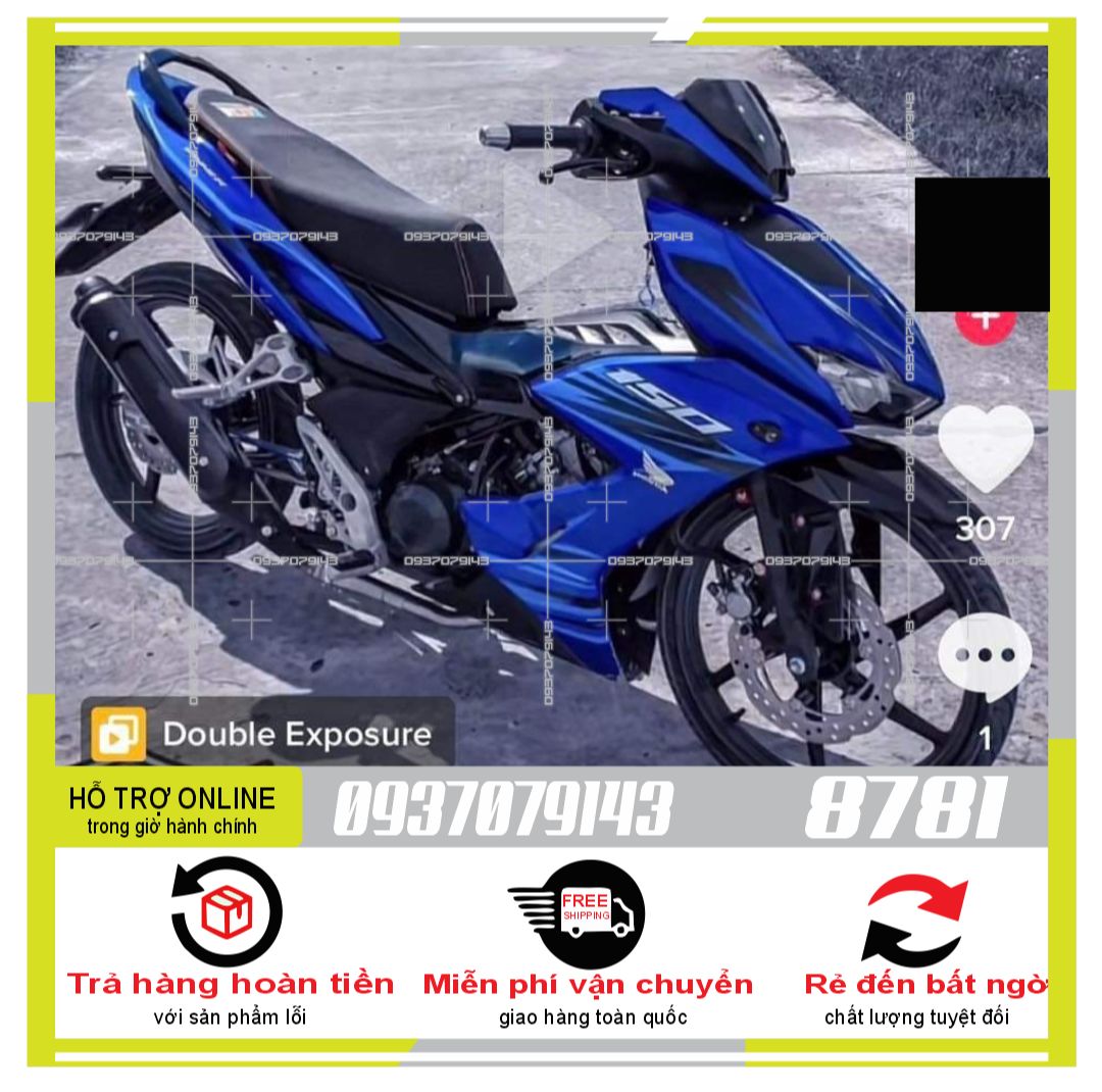 TEM RỜI WINNER X DÁN XE XANH 8781