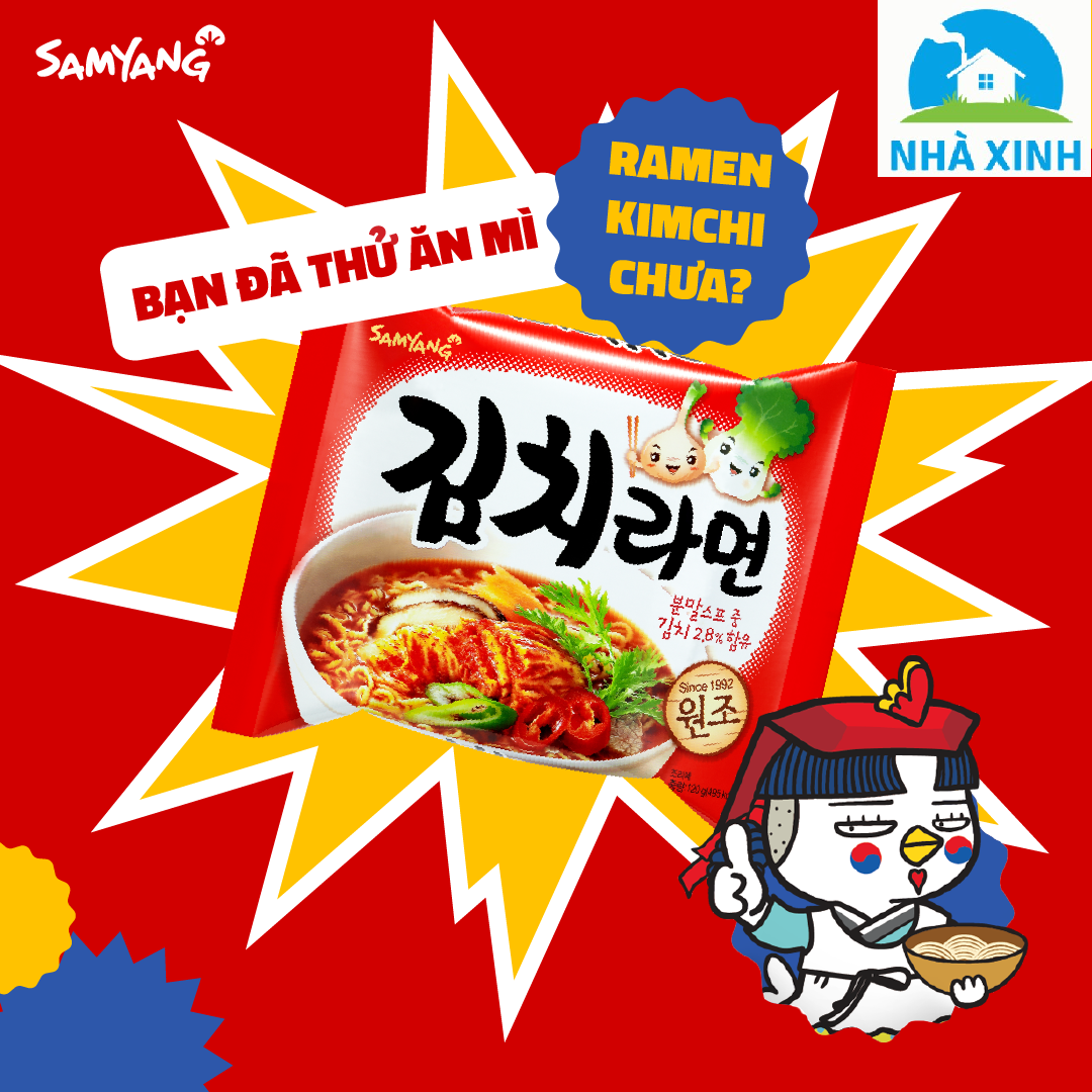 Mì Kim chi Samyang Hàn Quốc 120g/gói (Mì nước)