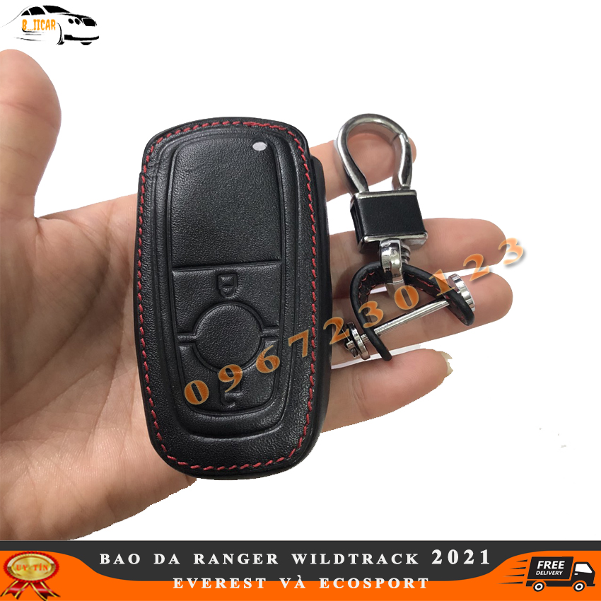 [ ẢNH THẬT] Bao Da Chìa Khóa Ô TÔ FORD RANGER WT 2021 EVEREST ECOSPORT  Da Bò Thật Siêu Bền