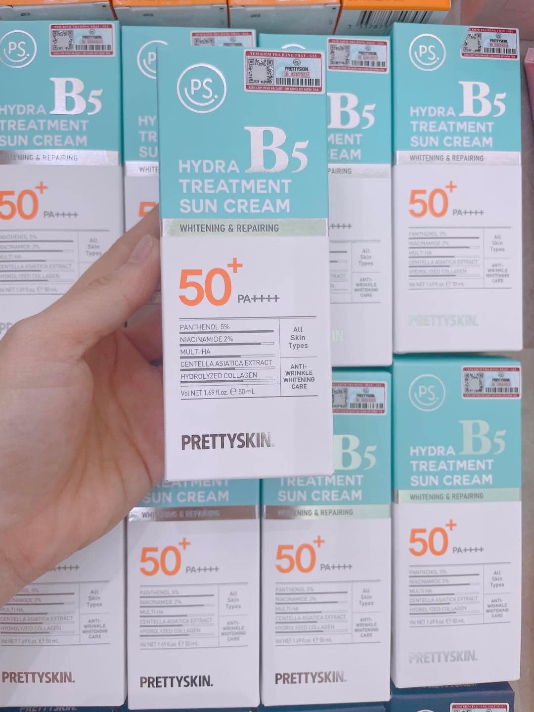 Kem chống nắng b5 prettyskin phục hồi da hàn quốc 70ml